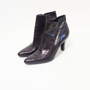 FRANCO SARTO Brown Pointed Toe Booties Size 7.5